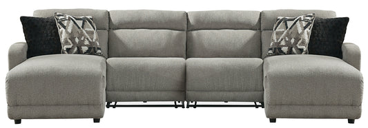 Colleyville - Seccional reclinable eléctrico de 4 piezas con chaise longue