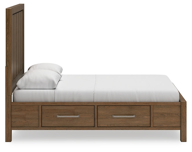 Cama con paneles Cabalynn y almacenamiento