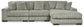 Seccional Lindyn de 3 piezas con chaise longue