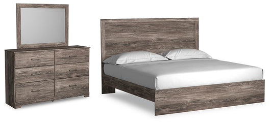 Cama Ralinksi con paneles y tocador con espejo