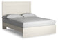 Cama Stelsie con paneles, cómoda con espejo y mesita de noche