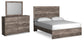 Cama Ralinksi con paneles y tocador con espejo