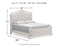 Cama tapizada Arlendyne California con tocador con espejo