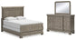 Cama tipo trineo Lexorne con tocador con espejo