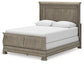 Cama tipo trineo Lexorne con tocador con espejo