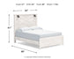 Cama con paneles Gerridan y tocador con espejo