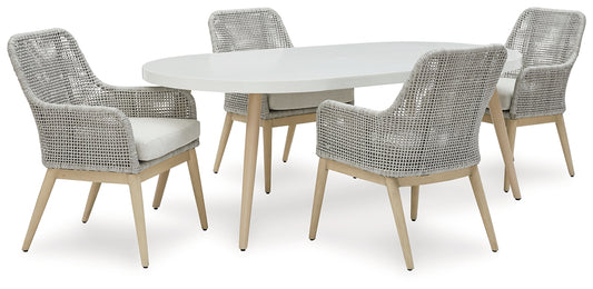 Mesa de comedor para exteriores y 4 sillas Seton Creek