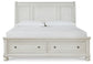 Cama estilo trineo Robbinsdale California con espacio de almacenamiento y tocador con espejo