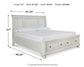 Cama estilo trineo Robbinsdale California con espacio de almacenamiento y tocador con espejo