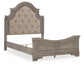 Cama con paneles Lodenbay y tocador con espejo