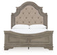 Cama con paneles Lodenbay y tocador con espejo