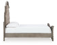 Cama con paneles Lodenbay y tocador con espejo
