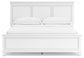 Cama Fortman California con paneles y tocador con espejo
