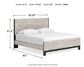 Cama Vessalli con paneles y tocador con espejo