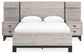 Cama Vessalli con paneles, cómoda y espejo
