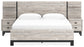 Cama Vessalli con paneles, cómoda y espejo