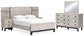 Cama Vessalli con paneles y tocador con espejo