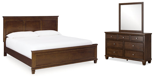 Cama con paneles Danabrin y tocador con espejo