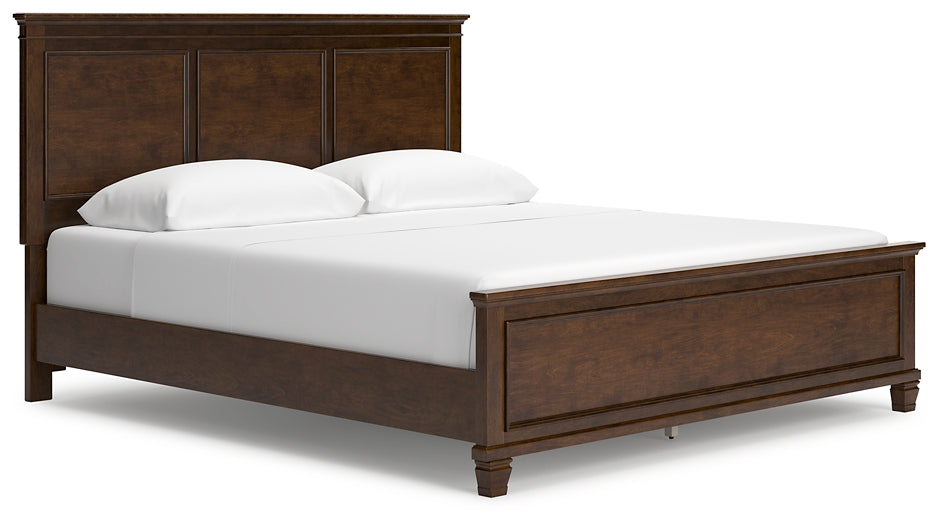 Cama con paneles California de Danabrin y tocador con espejo