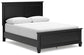 Cama Lanolee con paneles, cómoda con espejo y mesita de noche