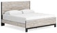 Cama Vessalli con paneles, cómoda con espejo y mesita de noche