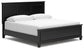 Cama con paneles Lanolee, cómoda y cómoda con espejo