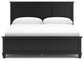 Cama con paneles Lanolee, cómoda y cómoda con espejo