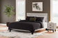 Cama Vessalli con paneles, cómoda y espejo