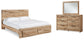 Cama Hyanna con almacenamiento y tocador con espejo