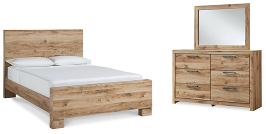 Cama Hyanna con paneles y tocador con espejo