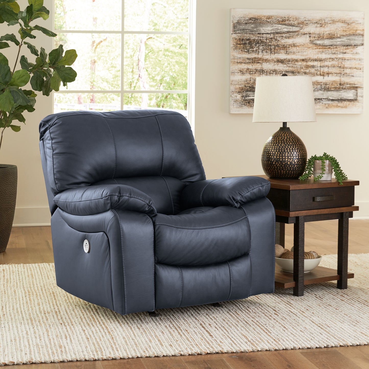 Sillón reclinable eléctrico mecedor Leesworth