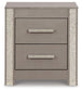 Surancha  Panel Bed With Mirrored Dresser And Nightstand