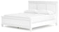 Cama Fortman California con paneles, cómoda con espejo y mesita de noche