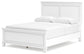 Cama Fortman con paneles, cómoda con espejo y mesita de noche