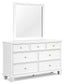 Fortman California  Panel Bed With Mirrored Dresser And Chest