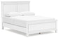 Cama Fortman con paneles, cómoda con espejo y mesita de noche