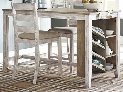 Mesa de mostrador rectangular Skempton con almacenamiento