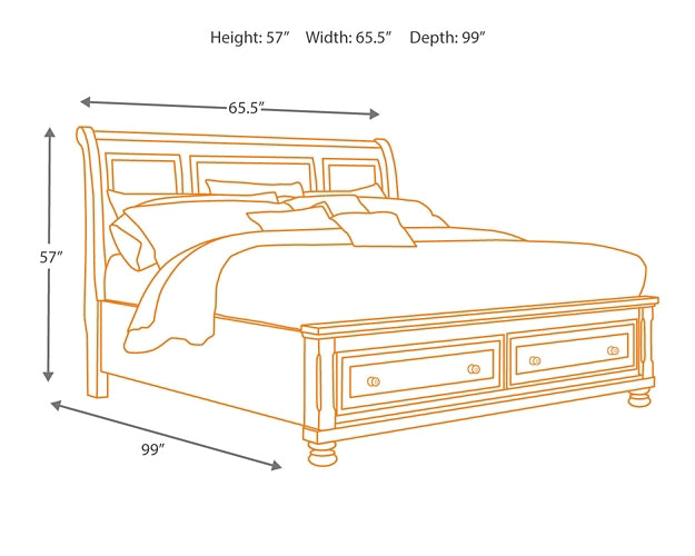 Cama tipo trineo Robbinsdale con almacenamiento