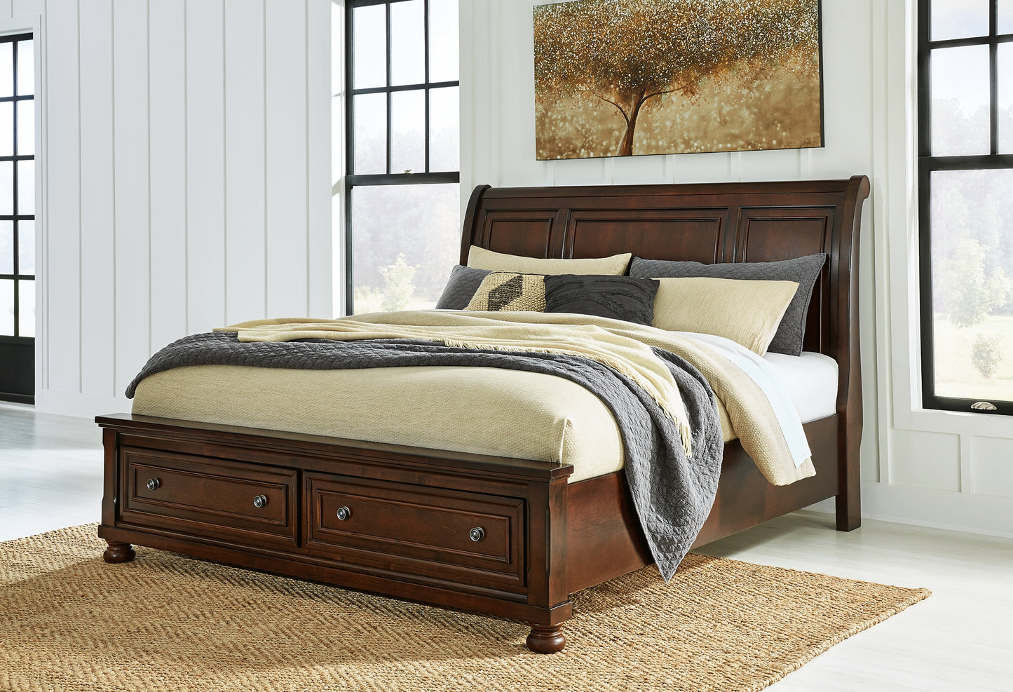 Cama tipo trineo Robbinsdale con almacenamiento