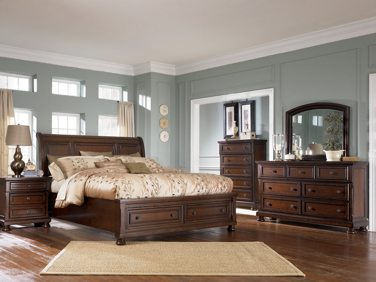 Cama tipo trineo Robbinsdale con almacenamiento