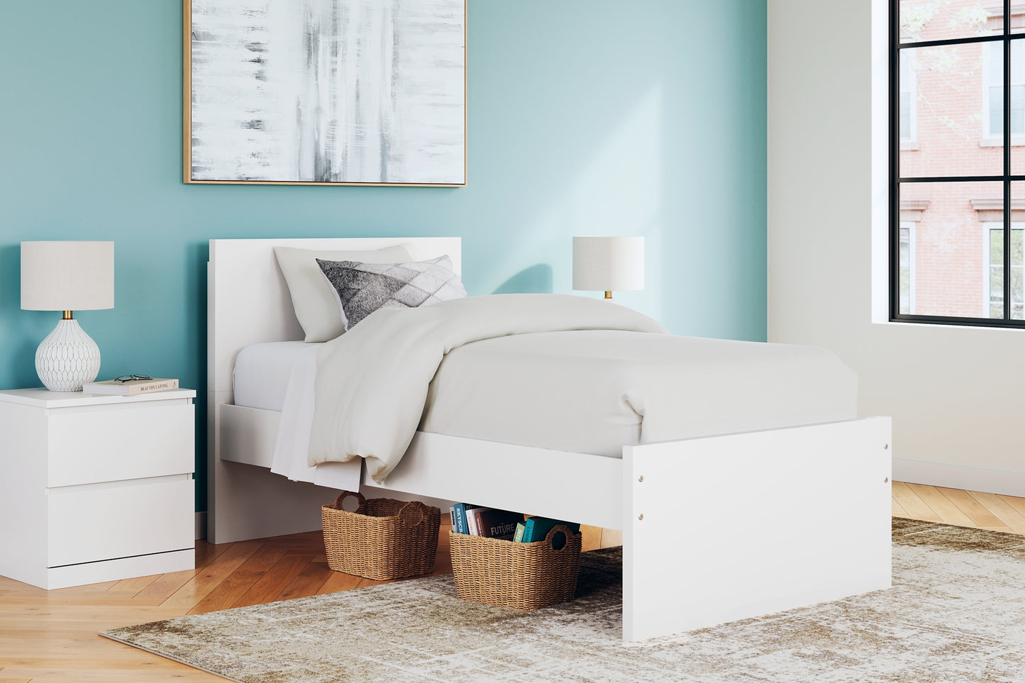 Cama de plataforma con paneles Onita