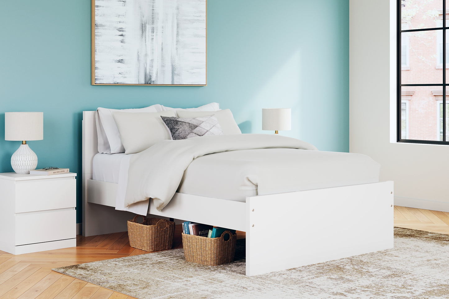 Cama de plataforma con paneles Onita