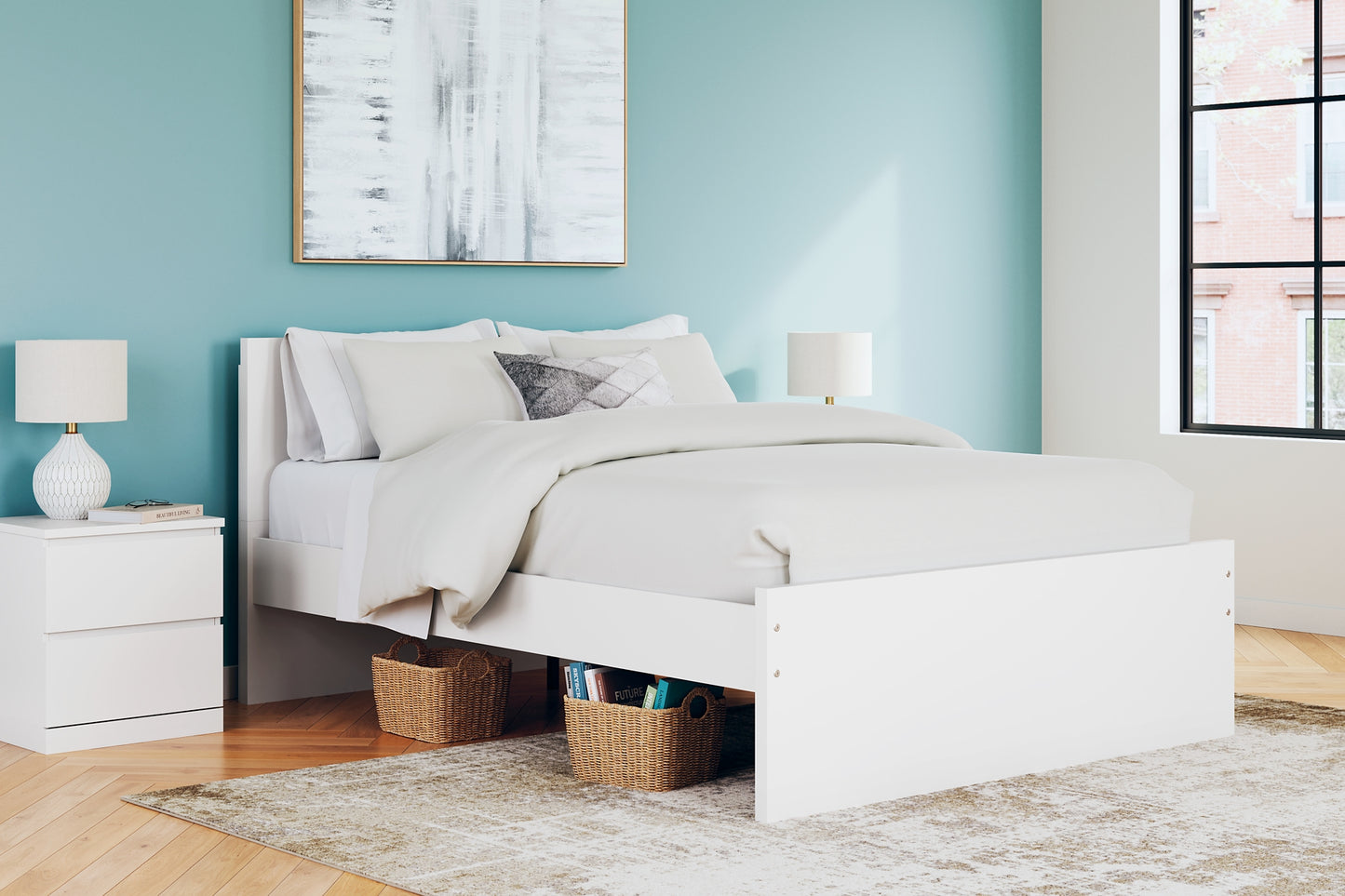 Cama de plataforma con paneles Onita