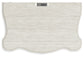 Cama tapizada Arlendyne con cómoda con espejo, cómoda y mesita de noche