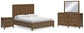 Cama Cabalynn California con paneles y espacio de almacenamiento, tocador con espejo y mesita de noche
