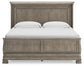 Cama estilo trineo California de Lexorne con tocador con espejo y mesita de noche