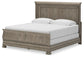Cama tipo trineo Lexorne con cómoda y arcón con espejo