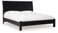 Cama con paneles Danziar, cómoda con espejo y mesita de noche