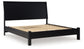 Cama con paneles Danziar, cómoda con espejo y mesita de noche