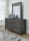 Montillan California  Panel Bed With Mirrored Dresser And Chest